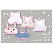 Майка-топ для девочки МК14 (ребана) Бемби